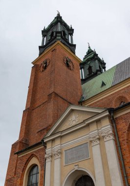 Poznan Katedrali 'nin yakın plan fotoğrafı..