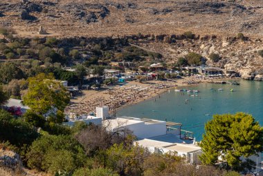 Lindos Plajı 'nın bir resmi..