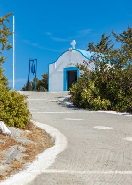 Hz. Elias Kilisesi 'nin Doğu Rodos' taki bir dağın tepesindeki resmi..