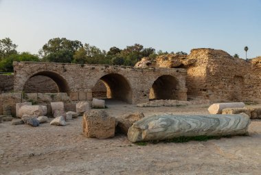 Kartaca arkeolojik sahasında Antoninus Hamamları 'nın bir resmi..