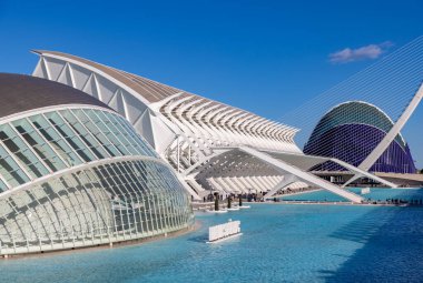 Valencia Sanat ve Bilim Müzesi Principe Felipe, Hemisferic, Assut de l 'Or Köprüsü ve L' Agora veya CaixaForum Valencia ile birlikte sergilenen bir resim..