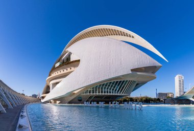 Sanat ve Bilim Şehri 'nin bir parçası olan Kraliçe Sofya Sanat Sarayı' nın bir resmi..