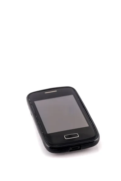 Telefone Celular Vintage Com Tela Branco Isolado Fundo Branco — Fotografia de Stock
