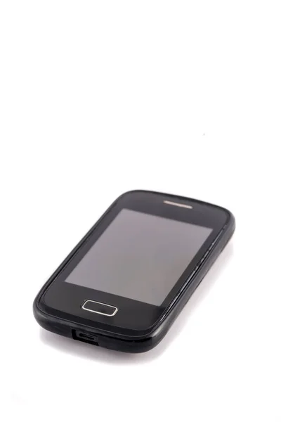 白を基調とした黒画面のヴィンテージ携帯電話 — ストック写真