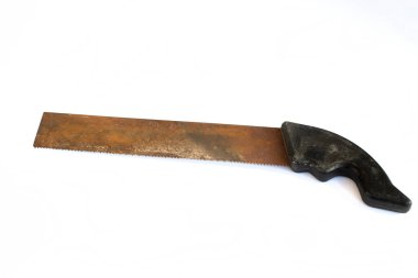 Beyaz arka planda izole edilmiş ahşap bir sapı vardı.