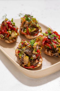 sığır eti ile Meksika tacos .