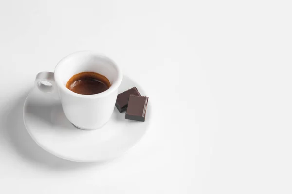 Coffee Cup Chocolate White Background Cup Espresso — Stock Photo, Image