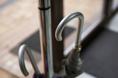 İki tane erkek şemsiyesi. .