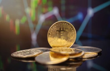 Bitcoin is a decentralized cryptocurrency and worldwide payment, technology concept