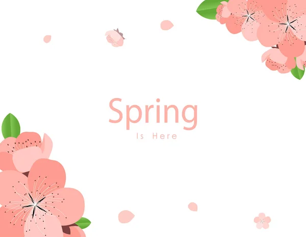 Hello Spring Banner Trendy Texture Season Vocation Weekend Holiday Logo — Stock Vector