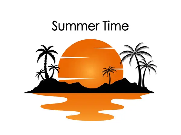 Black Coconut Trees Icon Travel Summer Season Concept Kann Verwendet — Stockvektor