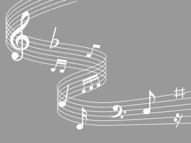 Müziğin güzelliğini ve akışını sembolize eden bir müzik koleksiyonu. Notalar, melodiyi ruha bağlayan ahengi ve ritmi simgeleyen kadronun içinde zarifçe dans ediyor..