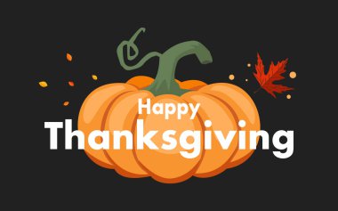 Şükran Günün kutlu olsun. El yazısı. Şükran Günü kutlamaları ve davetiyeler için görsel tasarım. Vektör illüstrasyonu.