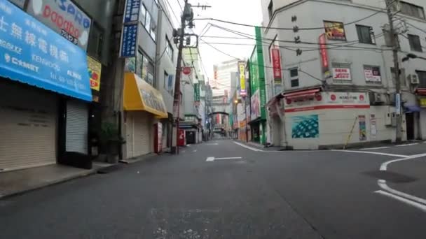 Tokio Akihabara Frühmorgenradfahren November 2022 — Stockvideo