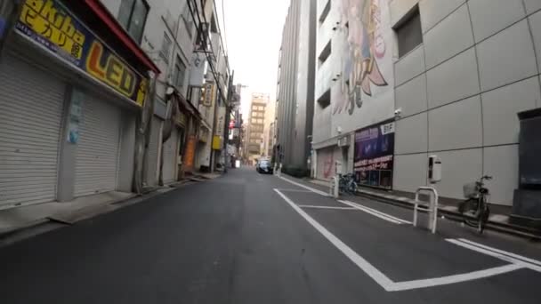 Tokyo Akihabara Wczesny Poranek Jazda Rowerze Listopad 2022 — Wideo stockowe
