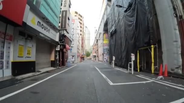 Tokyo Akihabara Wczesny Poranek Jazda Rowerze Listopad 2022 — Wideo stockowe