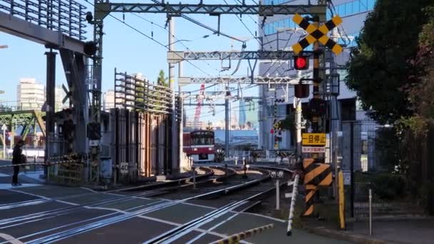 Tokyo Shinagawa Cruce Ferroviario Noviembre 2022 — Vídeos de Stock
