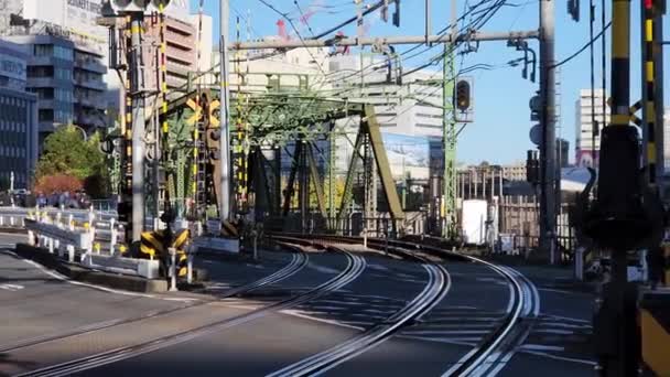 Tokió Shinagawa Vasúti Átkelés 2022 November — Stock videók