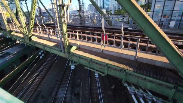 Tokyo Shinagawa Demiryolu Geçidi Kasım 2022 — Stok video