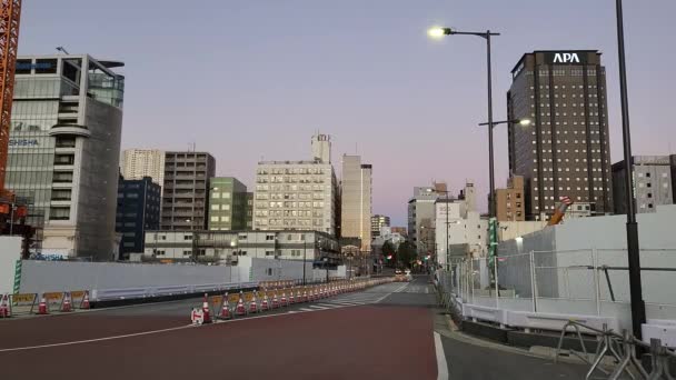 Tokyo Takanawa Brána Brzy Ráno 2022 — Stock video