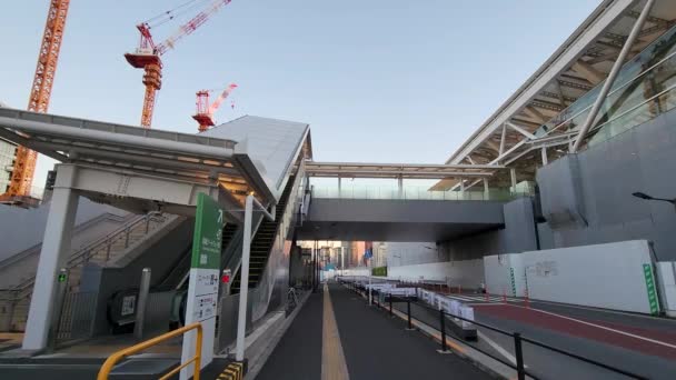 Tokyo Takanawa Gateway Awal Pagi 2022 — Stok Video