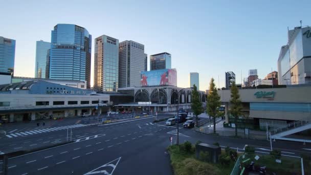 Синагава Токио Ранним Утром 2022 Года — стоковое видео