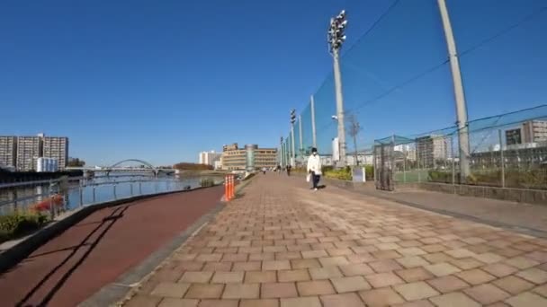 Τόκιο Sumidagawa Ποδηλασία 2022 Φθινόπωρο — Αρχείο Βίντεο