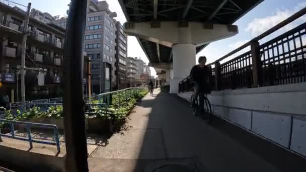 Tokio Sumidagawa Ciclismo 2022 Otoño — Vídeo de stock