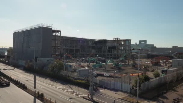 Odaiba Dismantling Tokyo Japon Décembre 2022 — Video