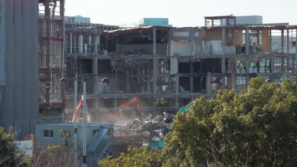 Odaiba Dismantling Tokyo Giappone Dicembre 2022 — Video Stock