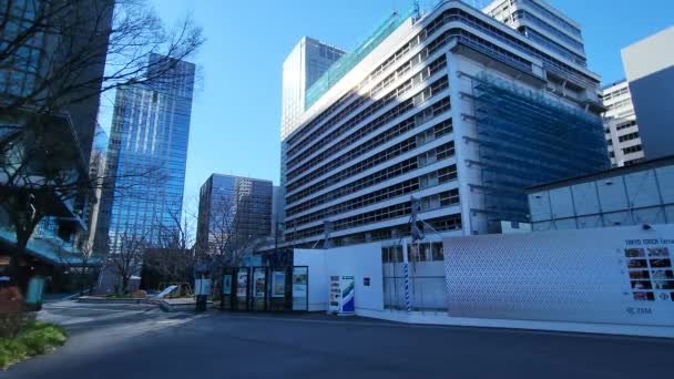 Tokyo Tokiwabashi Redevelopment Січень 2023 — стокове відео