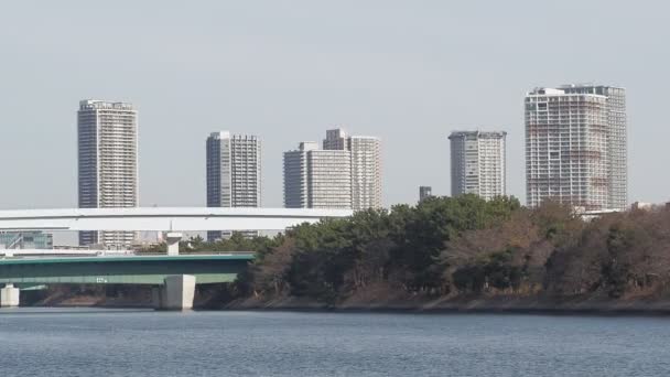 Tokio Wysoki Wschód Apartament Tower Mansion Drapacz Chmur — Wideo stockowe