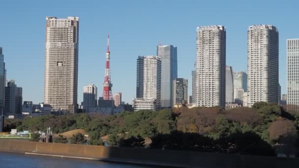 Tokyo Höghus Lägenhet Torn Herrgård Skyskrapa — Stockvideo
