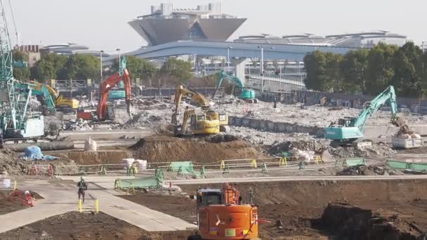 Odaiba Dismantling Tokyo Giappone Gennaio 2023 — Video Stock