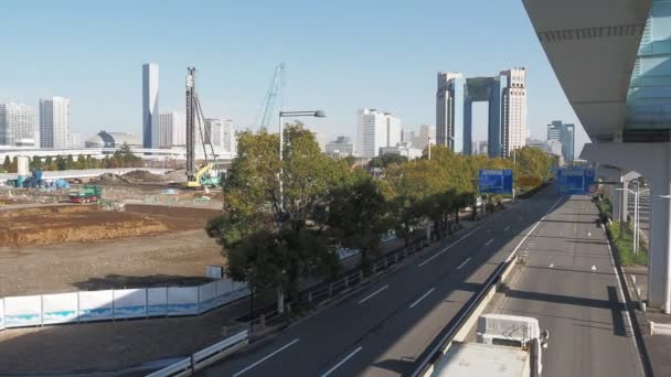 Odaiba Dismantling Τόκιο Ιαπωνία Ιανουάριος 2023 — Αρχείο Βίντεο