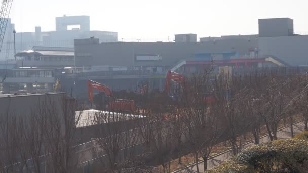 Odaiba Dismantling Tokyo Japan Январь 2023 — стоковое видео