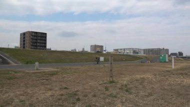 Arakawa nehir yatağı 2023 Şubat, Japonya Tokyo