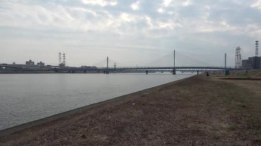 Arakawa nehir yatağı 2023 Şubat, Japonya Tokyo