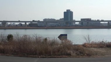 Arakawa nehir yatağı 2023 Şubat, Japonya Tokyo