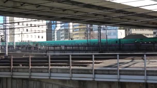 Comboio Execução Japão Tóquio Paisagem — Vídeo de Stock