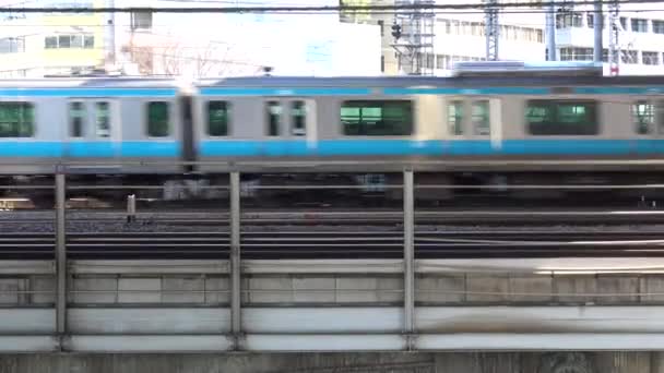 Tren Marcha Japón Tokyo Landscape — Vídeos de Stock