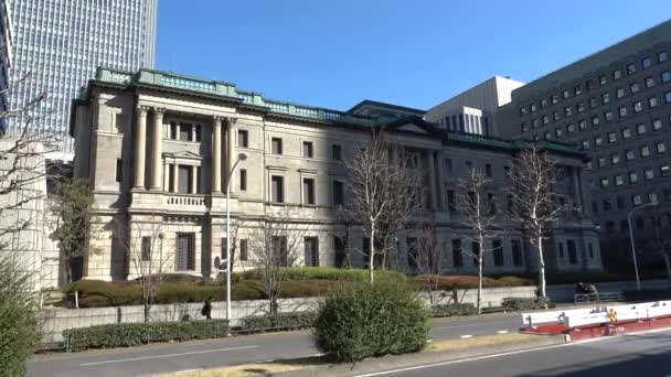 Τράπεζα Της Ιαπωνίας Στο Τόκιο Τοπίο 2023 — Αρχείο Βίντεο