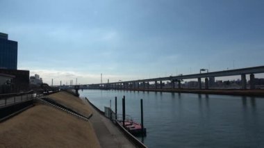 Arakawa nehir yatağı 2023 Şubat, Japonya Tokyo