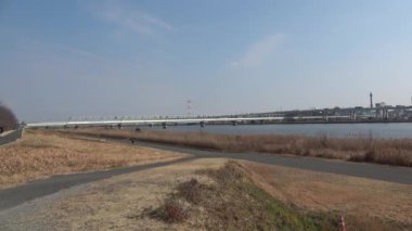 Arakawa nehir yatağı 2023 Şubat, Japonya Tokyo