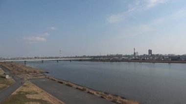 Arakawa nehir yatağı 2023 Şubat, Japonya Tokyo