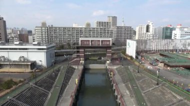 Arakawa nehir yatağı 2023 Şubat, Japonya Tokyo