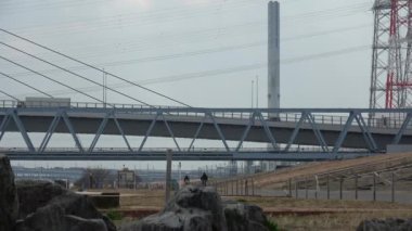 Arakawa nehir yatağı 2023 Şubat, Japonya Tokyo