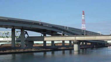 Arakawa nehir yatağı 2023 Şubat, Japonya Tokyo