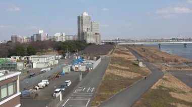 Arakawa nehir yatağı 2023 Şubat, Japonya Tokyo