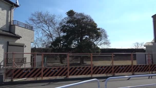 Gamla Edogawa Bron Planerad Byggarbetsplats Japan 2023 — Stockvideo